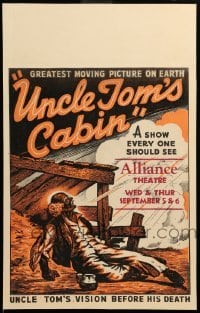 2s189 UNCLE TOM'S CABIN WC '27 Harriet Beecher Stowe, art of dying Tom, greatest moving picture!