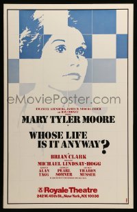 2s196 WHOSE LIFE IS IT ANYWAY stage play WC '80 great art of Mary Tyler Moore by Fraver!