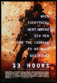 2t049 13 HOURS advance DS 1sh '16 The Secret Soldiers of Benghazi, Michael Bay, combat!