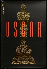 2t037 69TH ANNUAL ACADEMY AWARDS heavy stock 24x36 1sh '97 image of Oscar from winning movie titles