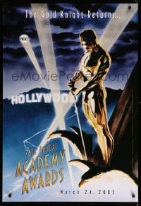 2t043 74TH ANNUAL ACADEMY AWARDS 1sh '02 cool Alex Ross art of Oscar over Hollywood!