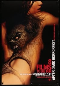 2t058 8 FILMS TO DIE FOR AFTER DARK HORROR FEST teaser DS 1sh '06 wild tattoo monster on woman!