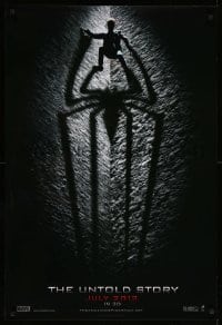 2t086 AMAZING SPIDER-MAN int'l teaser DS 1sh '12 shadowy image of Andrew Garfield climbing wall!
