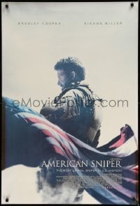 2t097 AMERICAN SNIPER int'l advance DS 1sh '14 December style, Eastwood, Cooper as Chris Kyle!