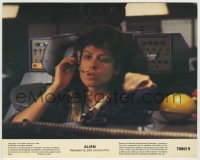 2w005 ALIEN color 8x10 still '79 Ridley Scott classic, great c/u of Sigourney Weaver at controls!