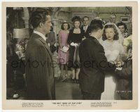 2w011 BEST YEARS OF OUR LIVES color 8x10 still '47 Fredric March, Dana Andrews, Myrna Loy, Wright!