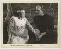 2w184 BRIDE OF FRANKENSTEIN 8x10.25 still '35 incredible c/u of Boris Karloff & Elsa Lanchester!