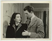 2w241 COME LIVE WITH ME 8x10.25 still '41 James Stewart looking concerned at sexy Hedy Lamarr!