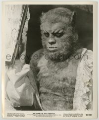2w255 CURSE OF THE WEREWOLF 8.25x10 still '61 best close up of Oliver Reed in full monster makeup!
