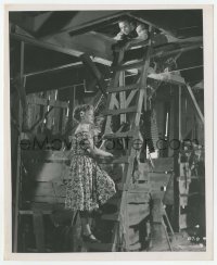 2w279 DEEP VALLEY 8.25x10 still '47 Dane Clark in hayloft watches Ida Lupino climbing the ladder!