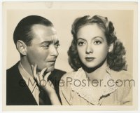 2w337 FACE BEHIND THE MASK 8x10 still '41 c/u of Peter Lorre & Evelyn Keyes by Whitey Schafer!