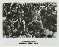 2w384 GIMME SHELTER 8x10.25 still '71 Rolling Stones, Hell's Angels security stomping man to death!