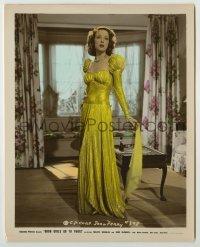 2w037 GOOD GIRLS GO TO PARIS color glos 8x10 still '39 full-length portrait of beautiful Joan Perry!