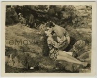 2w425 HER JUNGLE LOVE 8x10 still '38 sexy tropical Dorothy Lamour in sarong kissing Ray Milland!