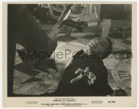 2w441 HORROR OF DRACULA 8x10 still '58 vampire Christopher Lee cringes at the sight of the cross!