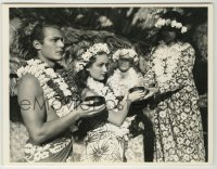 2w454 HURRICANE 8x10 key book still '37 Jon Hall & sexy Dorothy Lamour in Polynesian wedding!