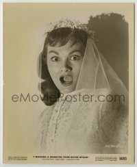 2w464 I MARRIED A MONSTER FROM OUTER SPACE 8.25x10 still '58 c/u of terrified bride Gloria Talbott!