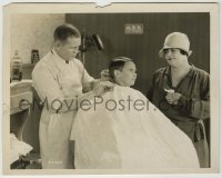2w496 JACKIE COOGAN 8x10.25 still '27 getting haircut as mom looks on from Johnny Get Your Haircut!
