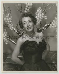 2w509 JOAN CRAWFORD 8x10 still '52 portrait in strapless gown with fake grapes by Bert Six!