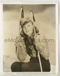 2w510 JOAN LESLIE 8x10.25 still '42 close up going skiing before working in The Hard Way!