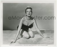 2w529 KATHLEEN HUGHES 8.25x10 still '53 the sexy photogenic actress in skimpy outfit on sand!
