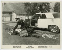 2w535 KILLERS 8x10.25 still '64 cop examines dead Lee Marvin by car with suitcase of cash!