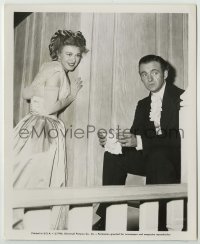 2w609 MAGNIFICENT DOLL candid 8.25x10 still '46 David Niven & Ginger Rogers rehearse between scenes!