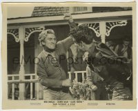 2w623 MAN WITHOUT A STAR 8x10.25 still R59 great close up of Kirk Douglas fighting in the street!