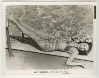 2w641 MARY ANDERSON 8x10.25 still '40s laying by swimming pool in sexy two-piece swimsuit!