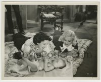 2w644 MARY STEVENS M.D. 8x10 still '33 sexy Kay Francis & Glenda Farrell on floor with baby!