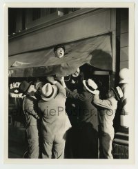 2w707 NOSED OUT 8.25x10 still '34 great wacky image of Irvin S. Cobb with head stuck in awning!