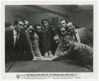 2w711 OCEAN'S 11 8.25x10 still '60 all eleven stars crowded around pool table with Akim Tamiroff!