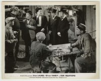 2w731 OUR RELATIONS 8x10.25 still R48 Stan Laurel & Oliver Hardy with rich guys in flop house!