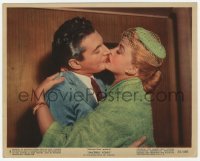 2w060 SINCERELY YOURS color 8x10 still #8 '55 c/u of famous pianist Liberace kissing Dorothy Malone!