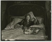 2w910 THELMA TODD deluxe 8x10.25 still '20s great close up smiling with fancy breakfast in bed!