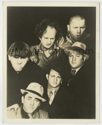 2w924 THREE STOOGES 8x10 key book still '30s montage of Moe, Larry & Curly in & out of character!
