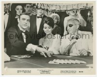 2w928 THUNDERBALL 8x10 still '65 Sean Connery as James Bond gambling at baccarat by Auger & Celi!