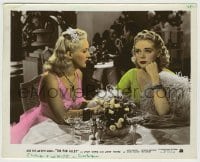 2w068 TIN PAN ALLEY color glos 8x10.25 still '40 Betty Grable staring at Alice Faye lost in thought!