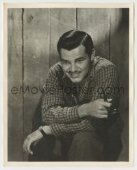 2w934 TOM NEAL deluxe 8x10 still '40s great youthful smiling portrait holding tobacco pipe!
