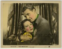 2w073 WILD BRIAN KENT color 8x10.25 still '36 Ralph Bellamy hugging Mae Clarke, who signed the back!