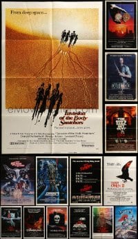 2x039 LOT OF 16 FOLDED HORROR/SCI-FI ONE-SHEETS '70s-80s great images from a variety of movies!