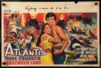 2y141 ATLANTIS THE LOST CONTINENT Belgian '61 George Pal sci-fi, cool different fantasy art!