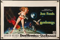 2y142 BARBARELLA Belgian '68 sci-fi art of sexiest Jane Fonda, John Philip Law, Roger Vadim!