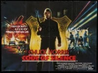 2y614 CODE OF SILENCE British quad '85 Chuck Norris is a good cop having a very bad day!