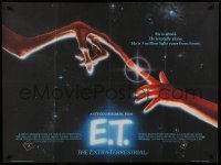 2y627 E.T. THE EXTRA TERRESTRIAL British quad '82 Drew Barrymore, Steven Spielberg, Alvin art!