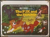 2y637 FOX & THE HOUND British quad '81 2 friends who didn't know they were supposed to be enemies!