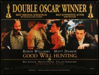 2y644 GOOD WILL HUNTING DS British quad '97 image of Minnie Driver, Matt Damon & Robin Williams!