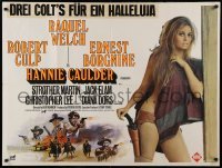 2y646 HANNIE CAULDER British quad '72 sexiest cowgirl Raquel Welch, Jack Elam, Culp, Borgnine!