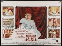 2y654 INCREDIBLE SARAH British quad '76 artwork of Glenda Jackson as actress Sarah Bernhardt!