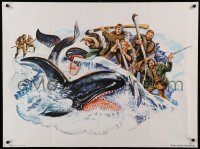 2y655 ISLAND AT THE TOP OF THE WORLD teaser British quad '74 Disney, different art of killer whale!